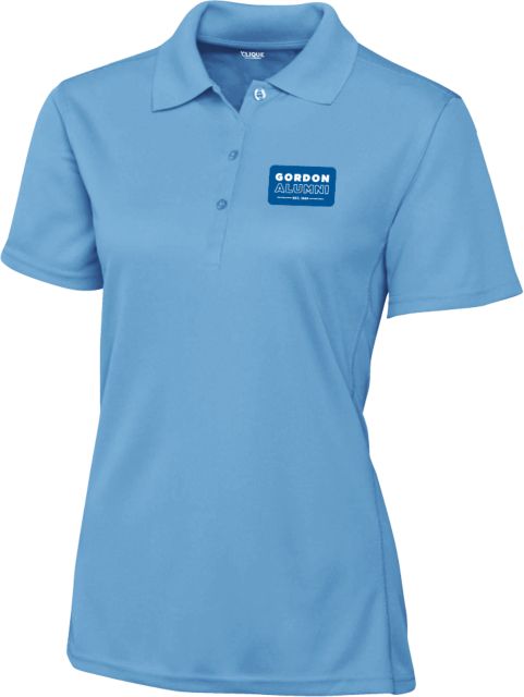 Gordon College C&B Womens Light Clique Ice Pique Polo Alumni - Est. Date Box - ONLINE ONLY