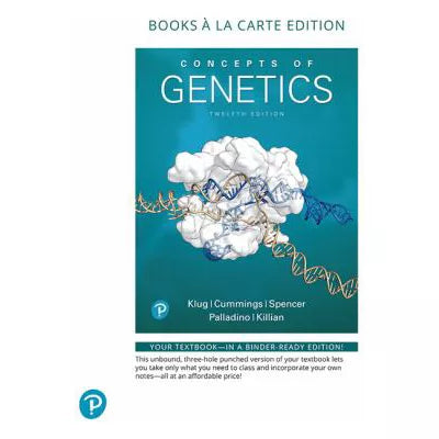Concepts of Genetics (Loose Pgs)